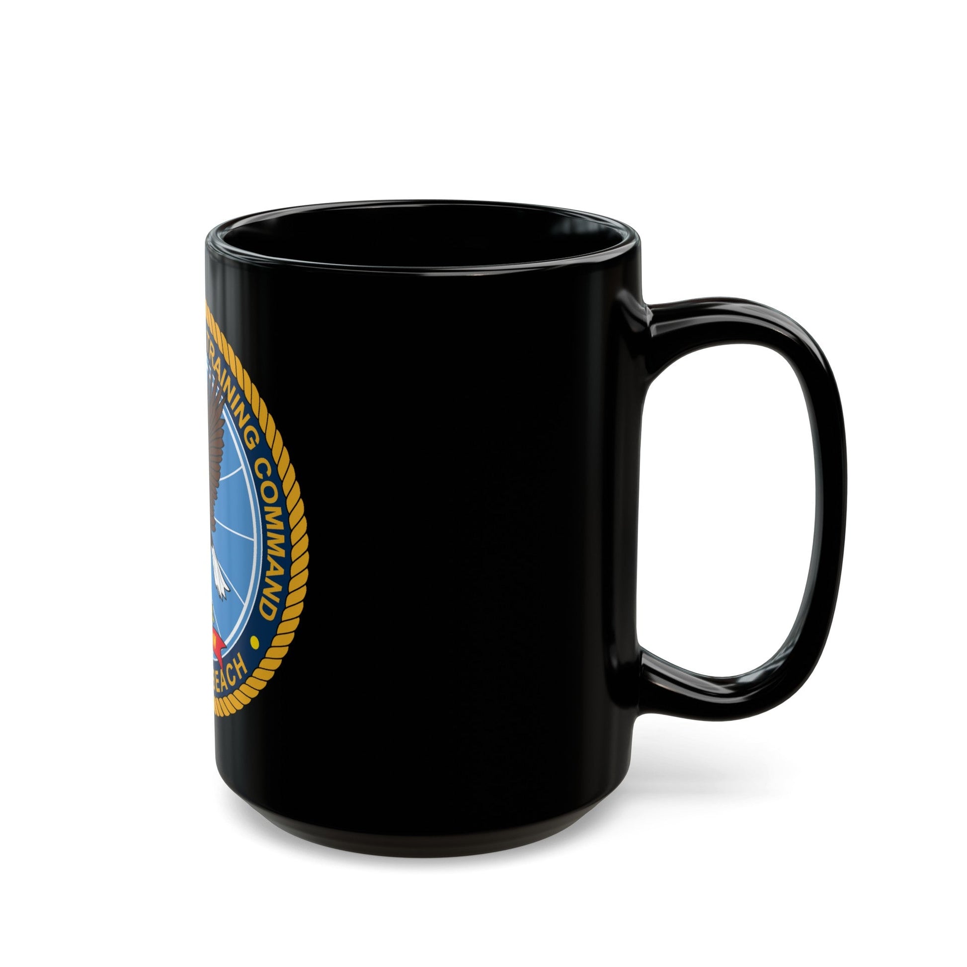 Information Warfare Training Command VA Beach (U.S. Navy) Black Coffee Mug-The Sticker Space