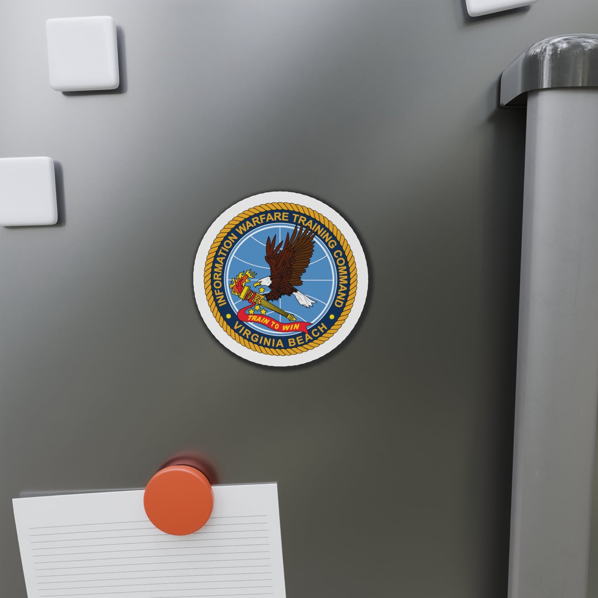 Information Warfare Training Command VA Beach (U.S. Navy) Die-Cut Magnet-The Sticker Space