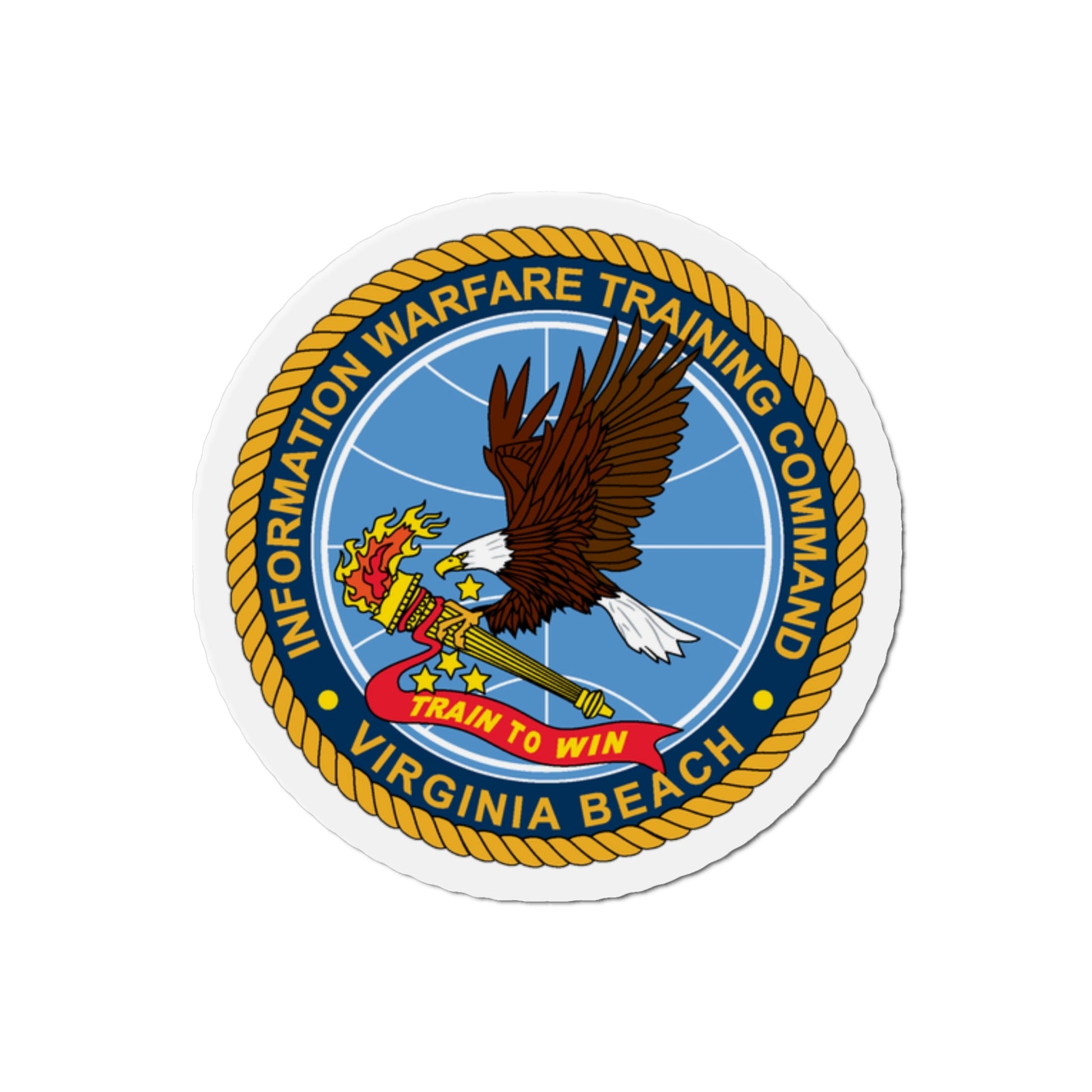 Information Warfare Training Command VA Beach (U.S. Navy) Die-Cut Magnet-2" x 2"-The Sticker Space