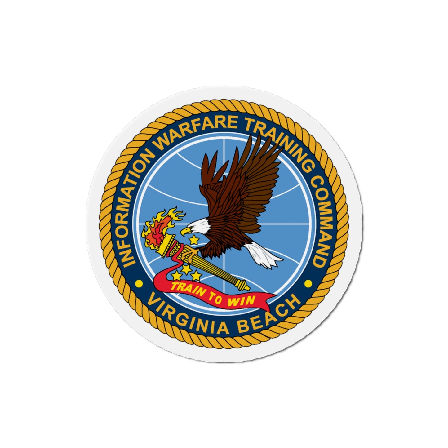 Information Warfare Training Command VA Beach (U.S. Navy) Die-Cut Magnet-3" x 3"-The Sticker Space