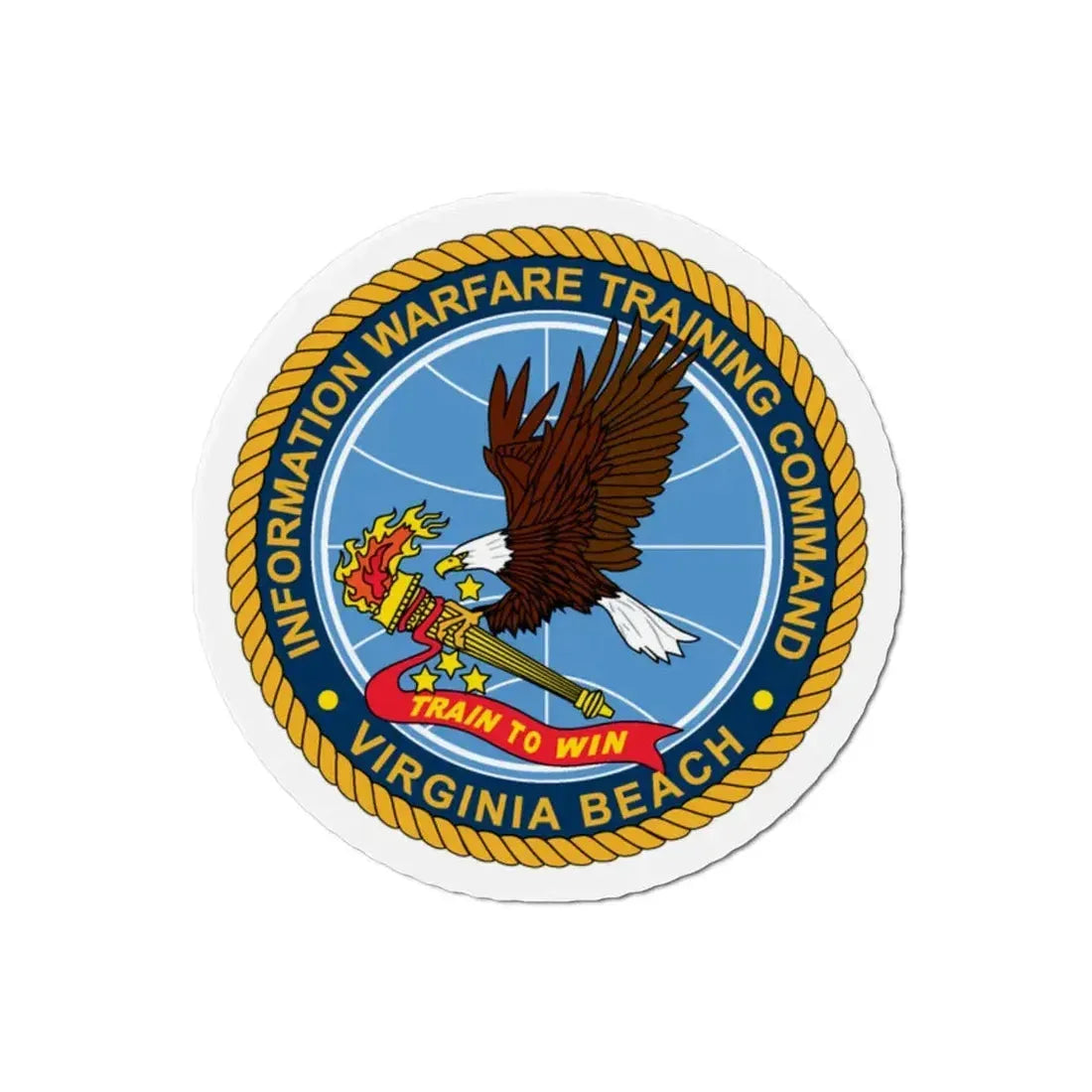 Information Warfare Training Command VA Beach (U.S. Navy) Refrigerator Magnet 2 Inch - The Sticker Space