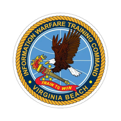 Information Warfare Training Command VA Beach (U.S. Navy) STICKER Vinyl Die-Cut Decal 4 Inch - The Sticker Space