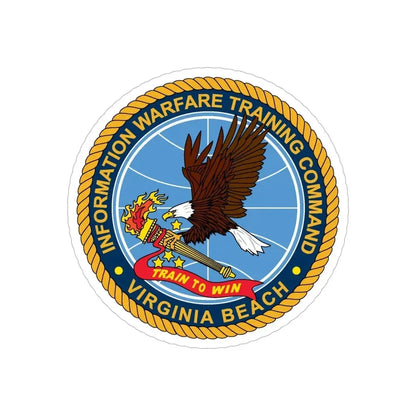 Information Warfare Training Command VA Beach (U.S. Navy) Transparent STICKER Die-Cut Vinyl Decal 5 Inch Transparent - The Sticker Space