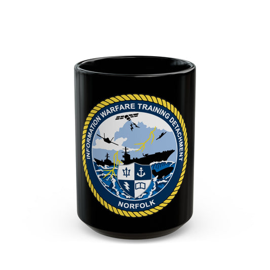 Information Warfare Training Detachment Norfolk (U.S. Navy) Black Coffee Mug-15oz-The Sticker Space