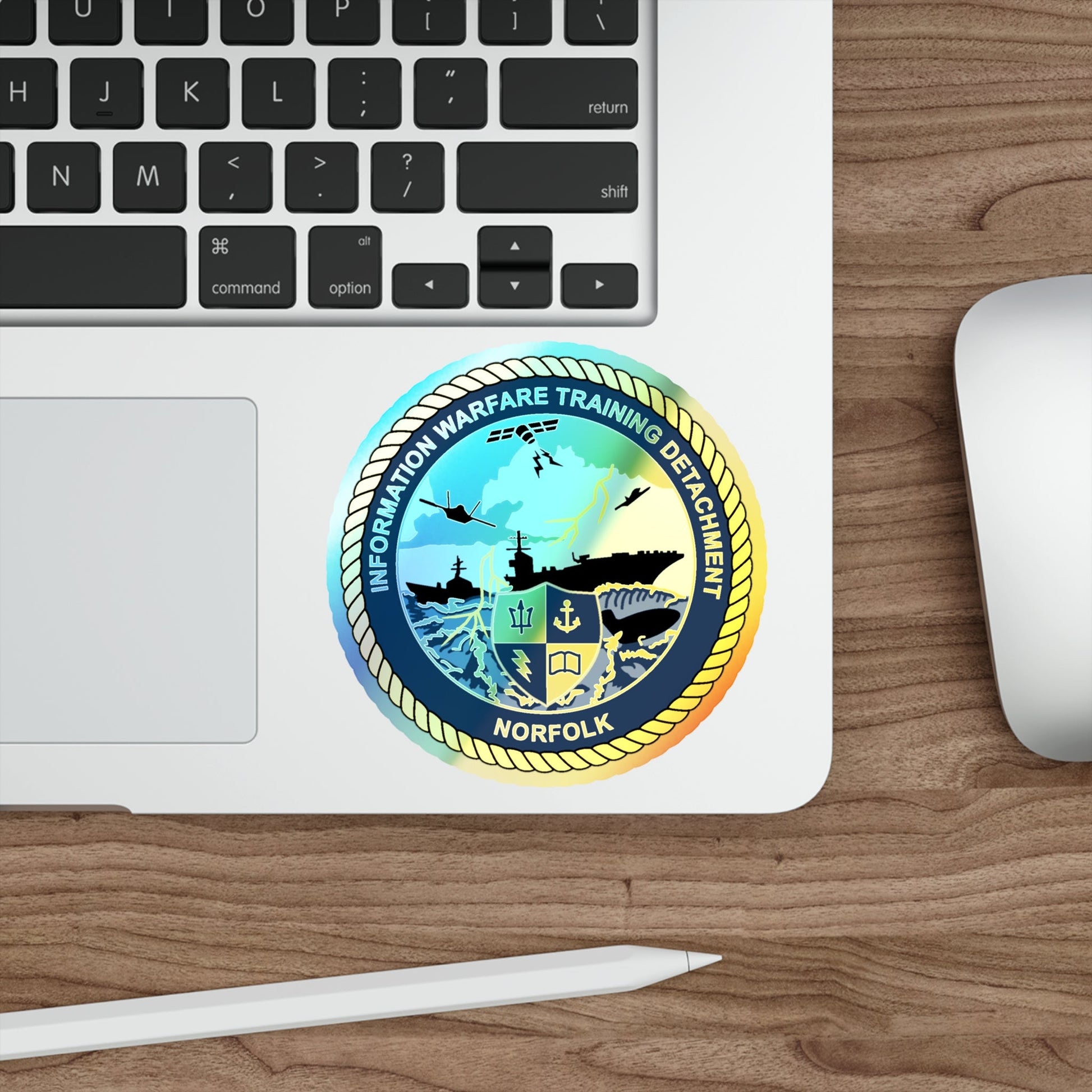 Information Warfare Training Detachment Norfolk (U.S. Navy) Holographic STICKER Die-Cut Vinyl Decal-The Sticker Space