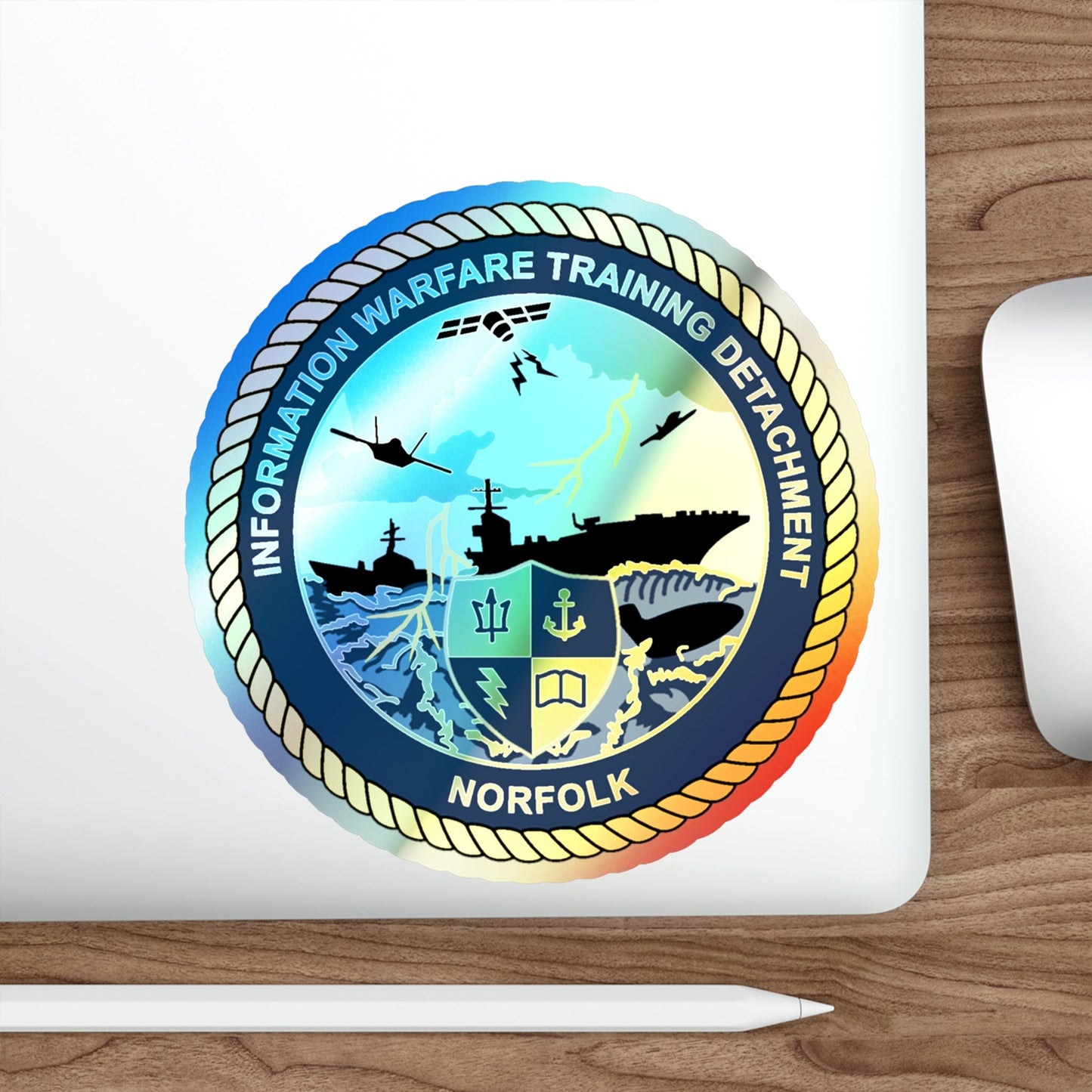 Information Warfare Training Detachment Norfolk (U.S. Navy) Holographic STICKER Die-Cut Vinyl Decal-The Sticker Space