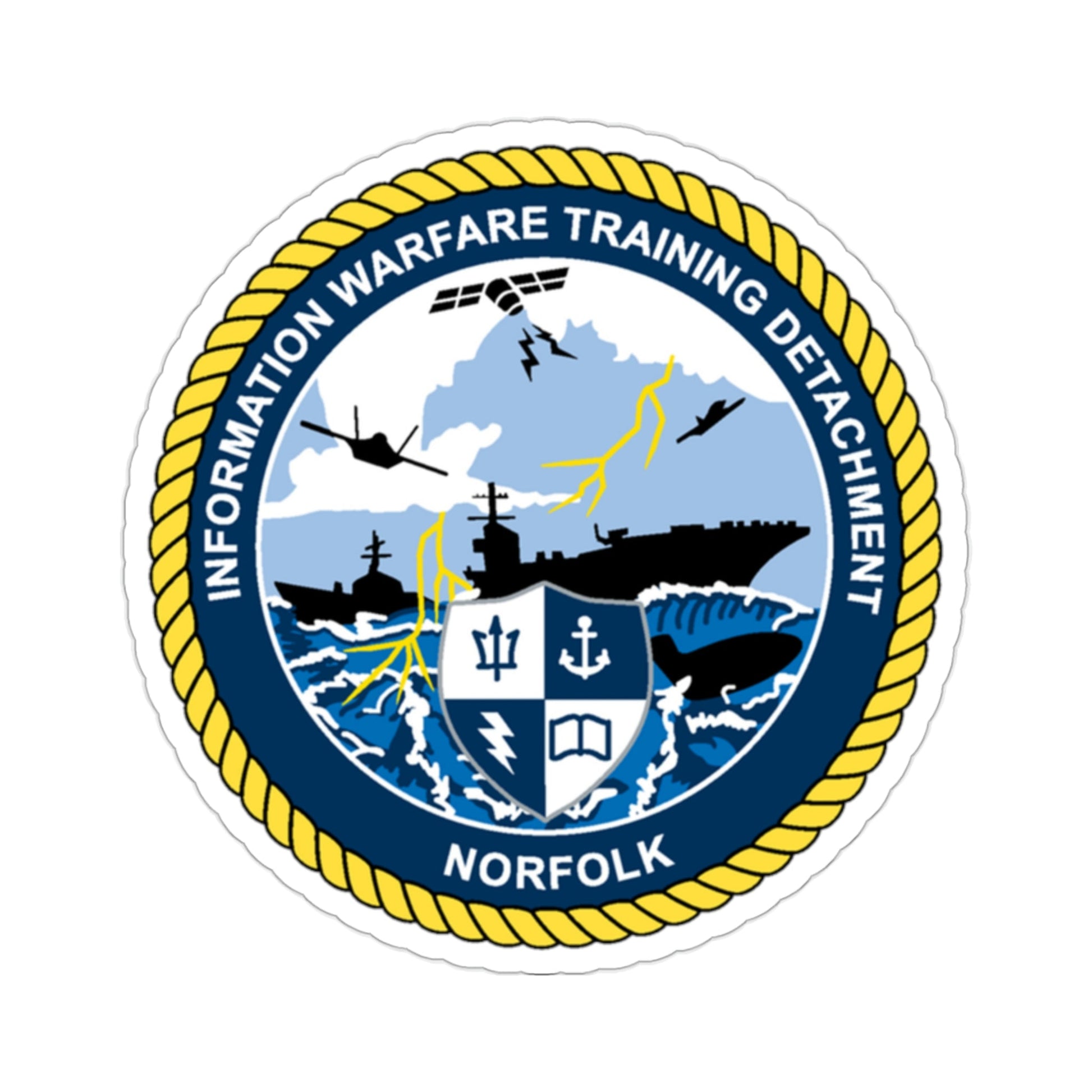 Information Warfare Training Detachment Norfolk (U.S. Navy) STICKER Vinyl Die-Cut Decal-2 Inch-The Sticker Space