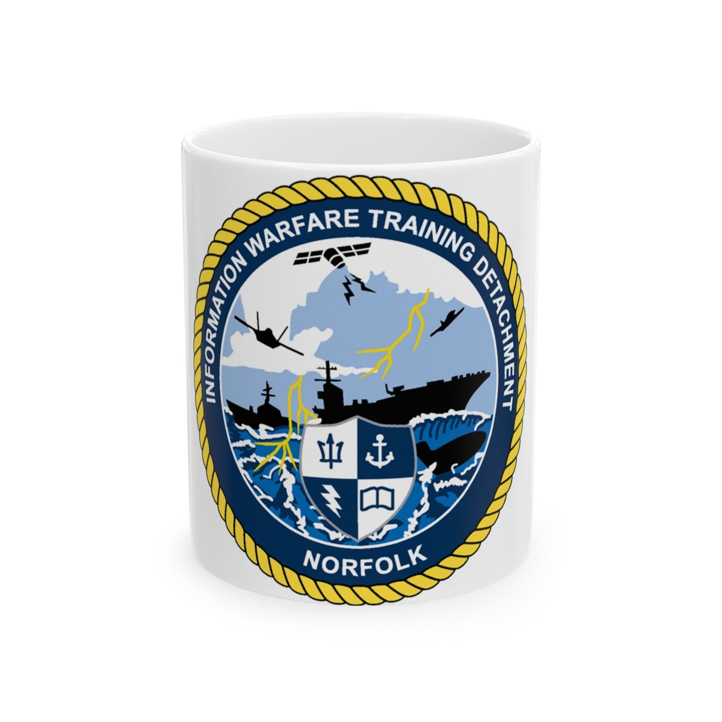 Information Warfare Training Detachment Norfolk (U.S. Navy) White Coffee Mug-11oz-The Sticker Space