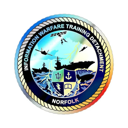 Information Warfare Training Detachment Norfolk (U.S. Navy) Holographic STICKER Die-Cut Vinyl Decal 2 Inch Holographic - The Sticker Space