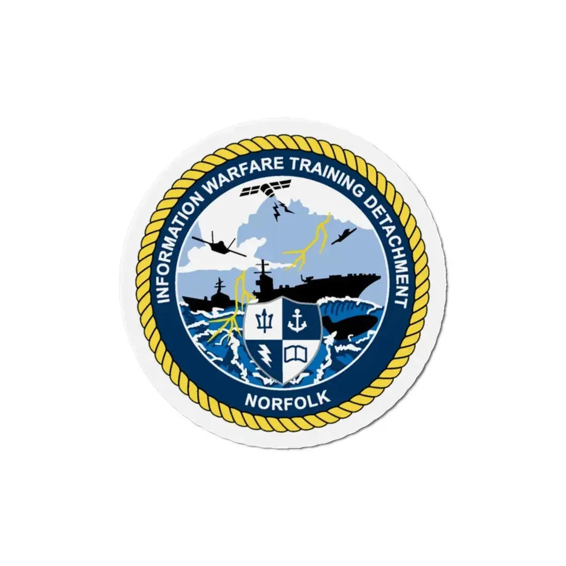 Information Warfare Training Detachment Norfolk (U.S. Navy) Refrigerator Magnet 6 Inch - The Sticker Space