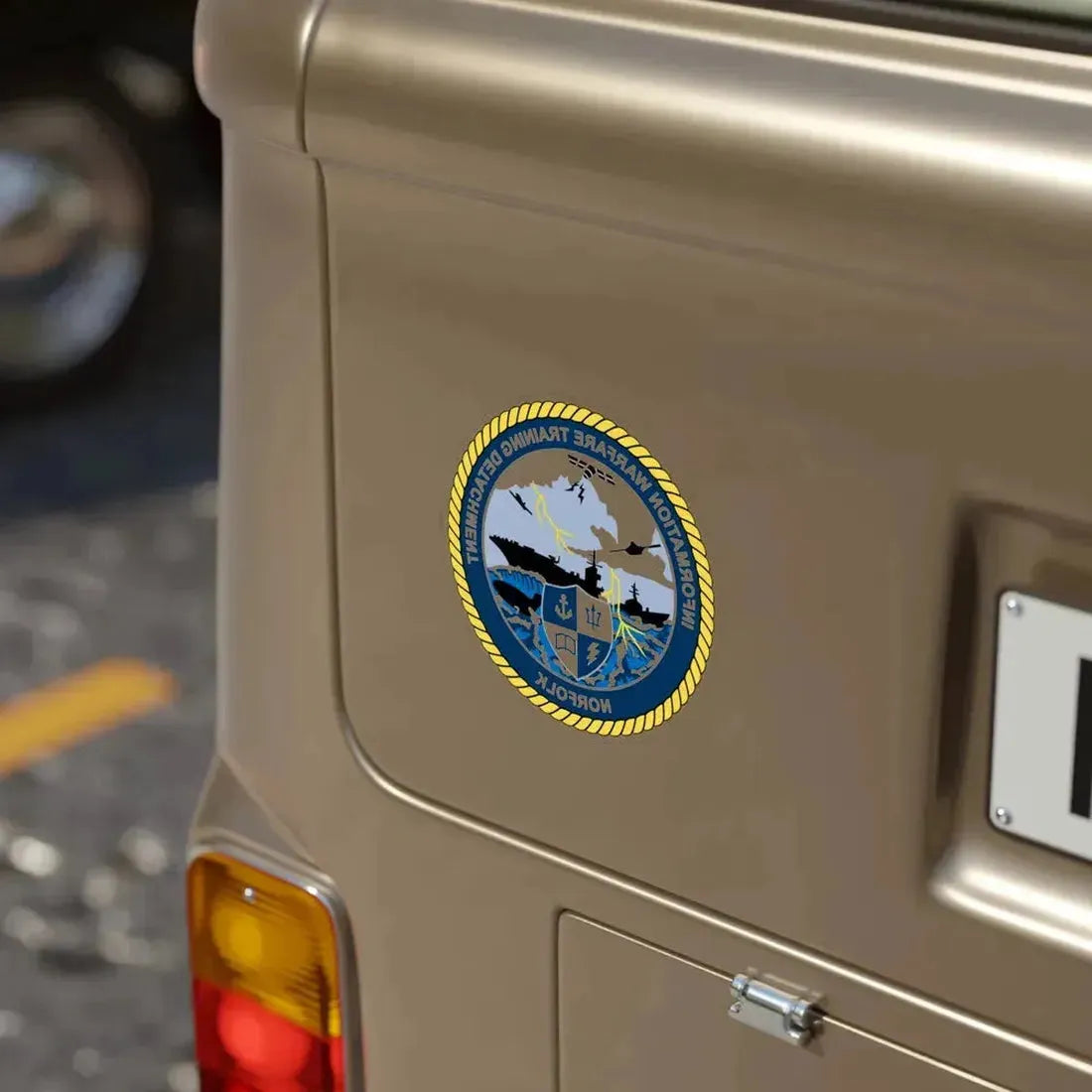 Information Warfare Training Detachment Norfolk (U.S. Navy) REVERSE PRINT Transparent Die-Cut STICKER - The Sticker Space