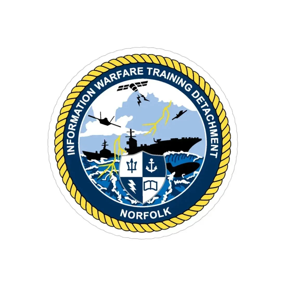 Information Warfare Training Detachment Norfolk (U.S. Navy) Transparent STICKER Die-Cut Vinyl Decal 6 Inch Transparent - The Sticker Space