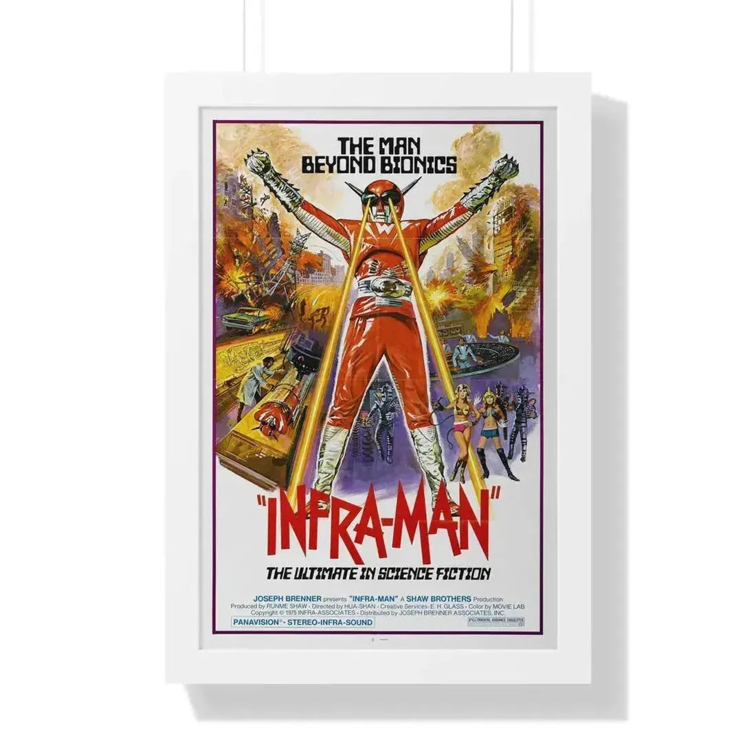 INFRA-MAN 1975 - Framed Movie Poster 16″ x 24″ White - The Sticker Space
