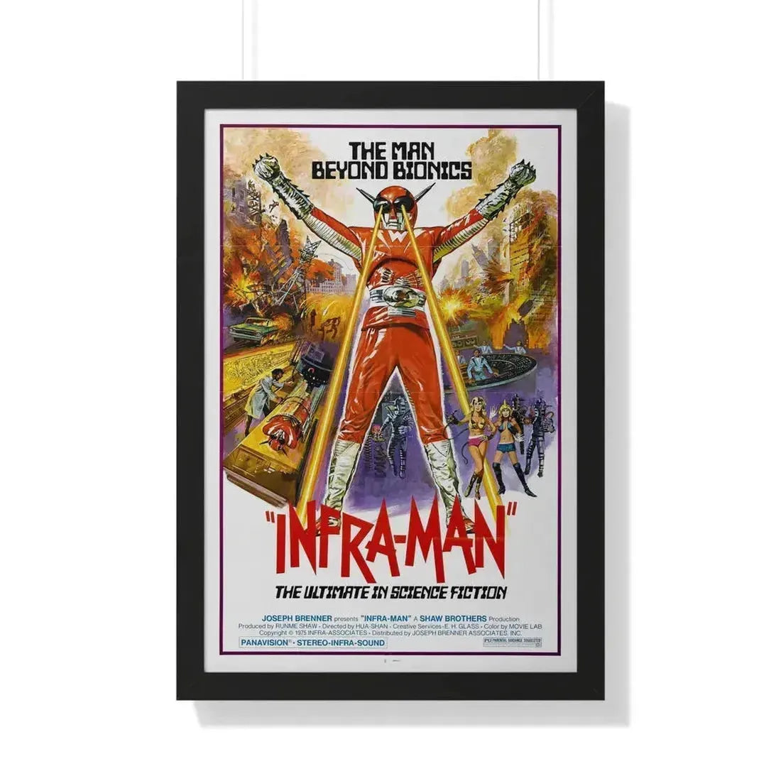 INFRA-MAN 1975 - Framed Movie Poster 20" x 30" Black - The Sticker Space