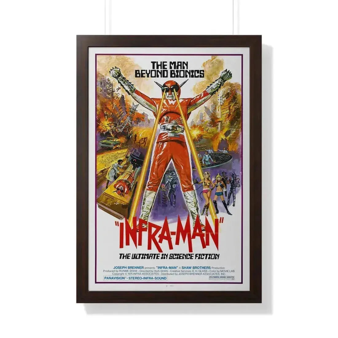 INFRA-MAN 1975 - Framed Movie Poster 20" x 30" Walnut - The Sticker Space
