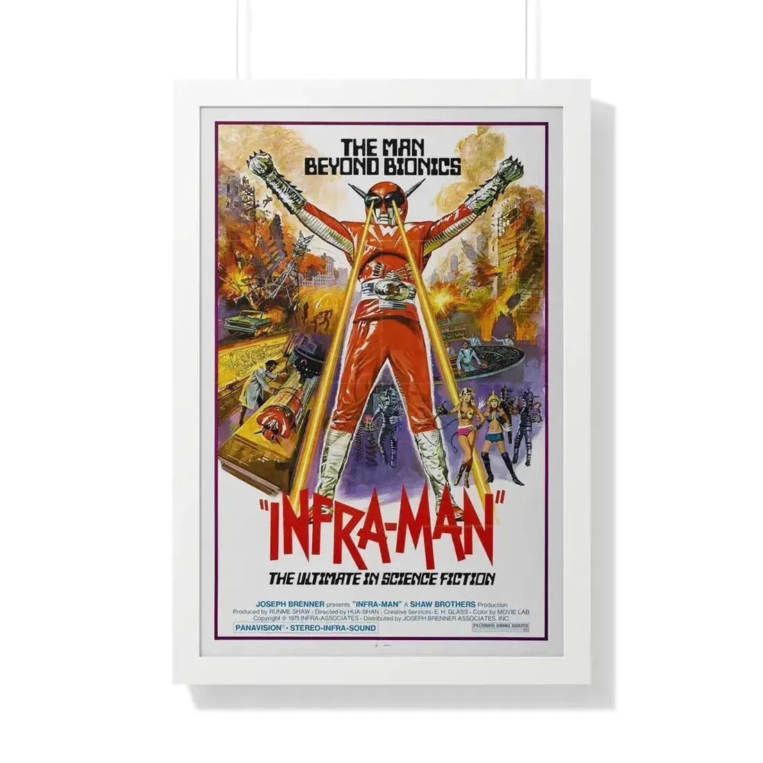 INFRA-MAN 1975 - Framed Movie Poster 20" x 30" White - The Sticker Space