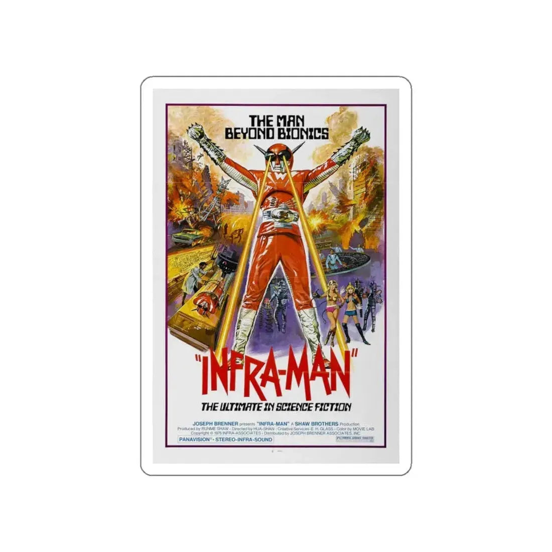 INFRA-MAN 1975 Movie Poster STICKER Vinyl Die-Cut Decal 5 Inch - The Sticker Space