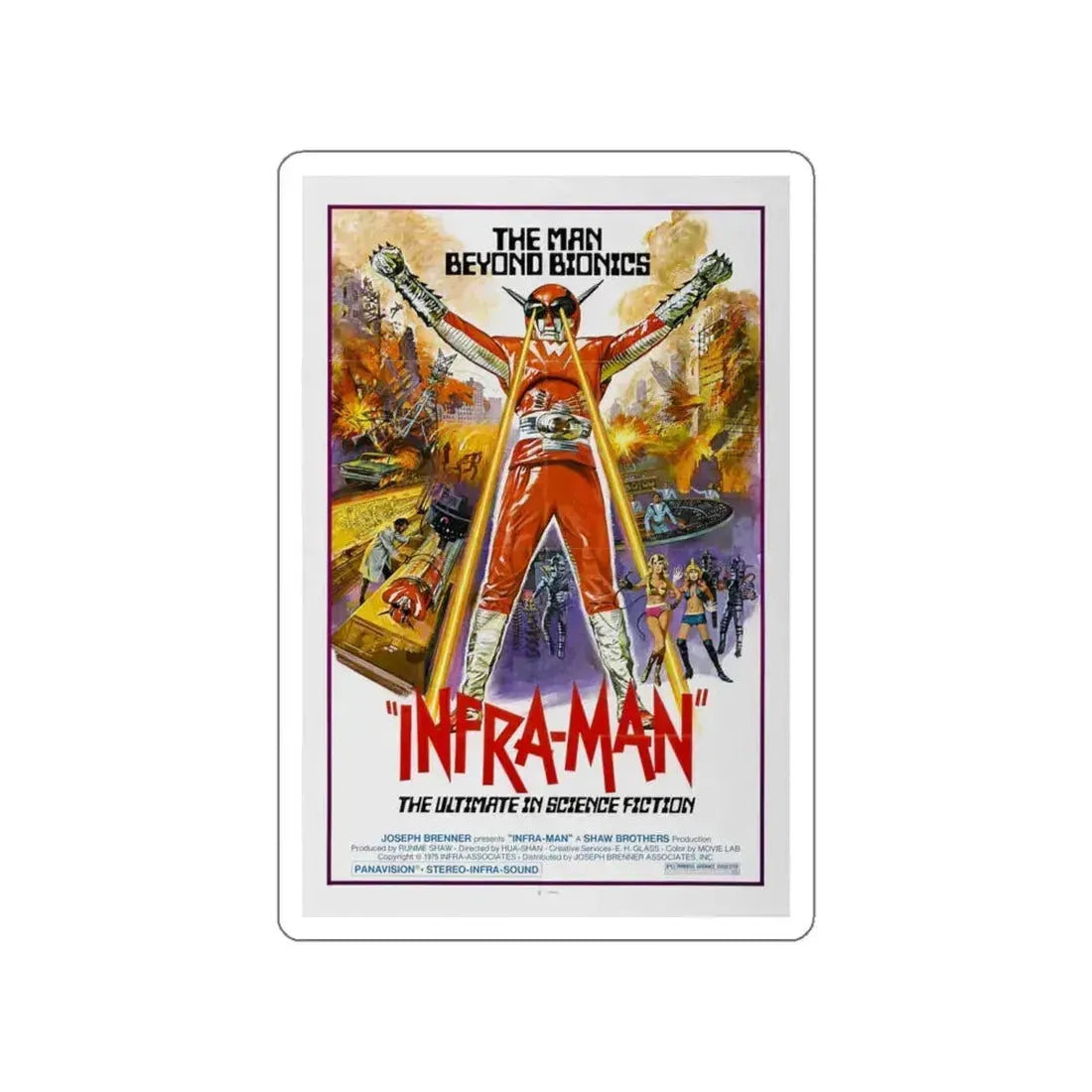 INFRA-MAN 1975 Movie Poster STICKER Vinyl Die-Cut Decal 6 Inch - The Sticker Space