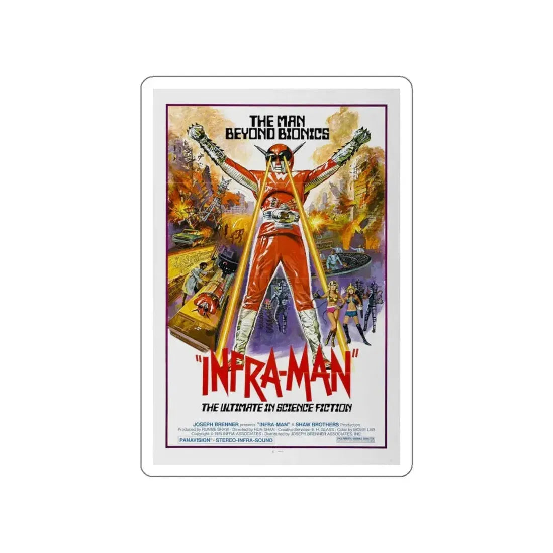 INFRA-MAN 1975 Movie Poster STICKER Vinyl Die-Cut Decal - The Sticker Space
