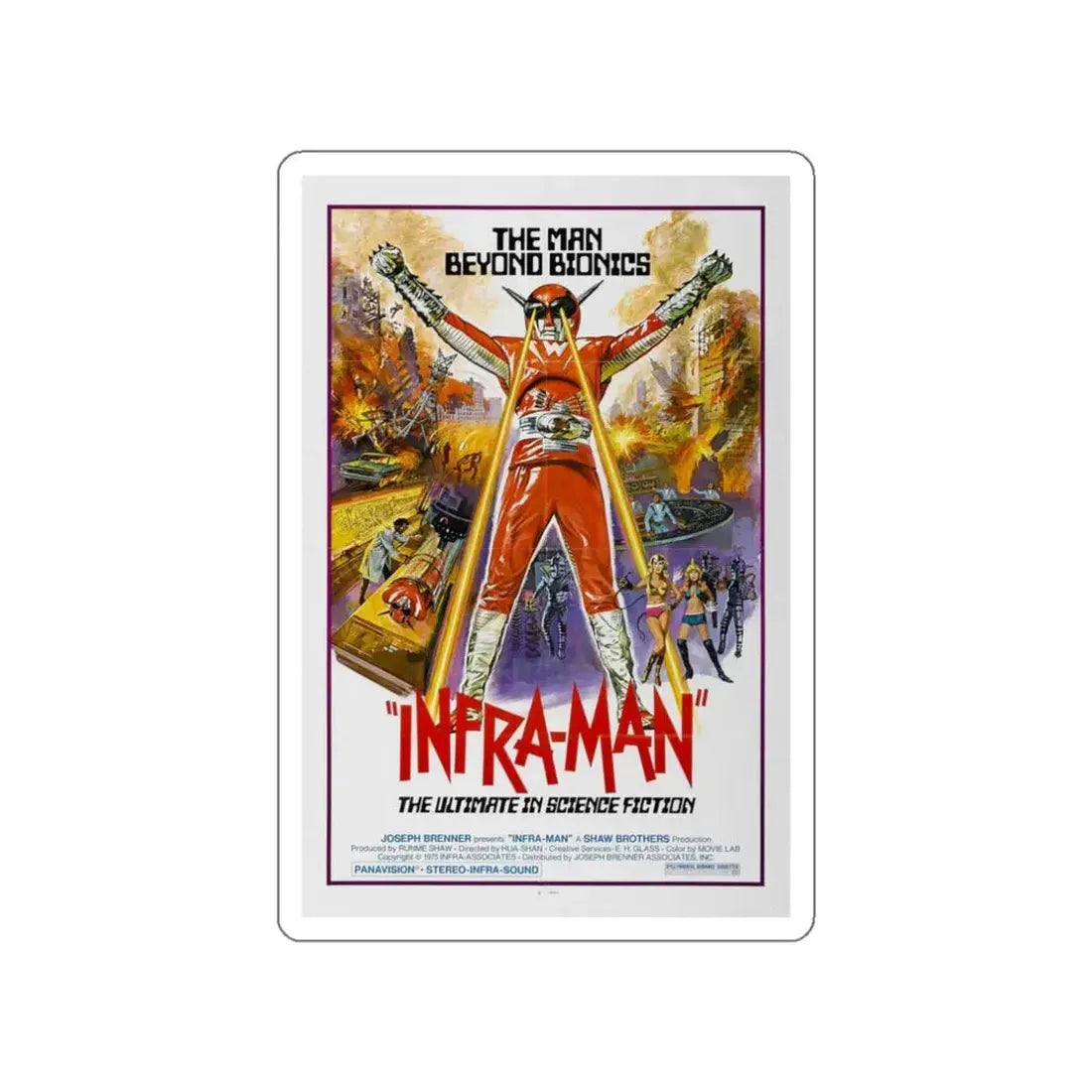 INFRA-MAN 1975 Movie Poster STICKER Vinyl Die-Cut Decal - The Sticker Space