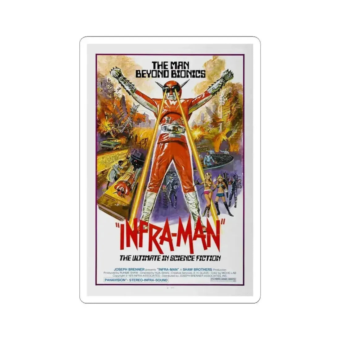 INFRA-MAN 1975 Movie Poster - STICKER Vinyl Kiss-Cut Decal - The Sticker Space