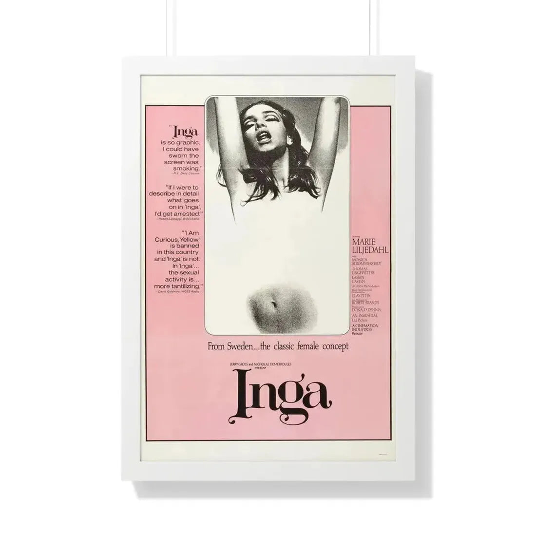 INGA 1968 - Framed Movie Poster - The Sticker Space