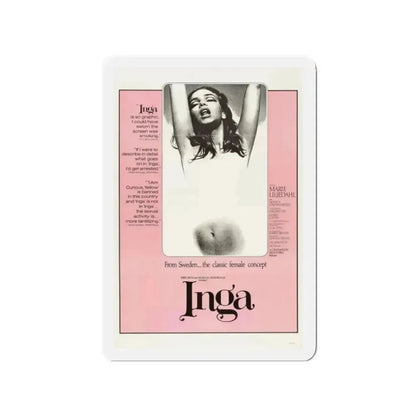 INGA 1968 Movie Poster - Refrigerator Magnet 2 Inch Die-Cut - The Sticker Space