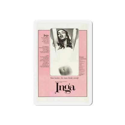 INGA 1968 Movie Poster - Refrigerator Magnet 5 Inch Die-Cut - The Sticker Space