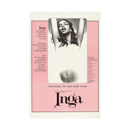 INGA 1968 - Paper Movie Poster-The Sticker Space