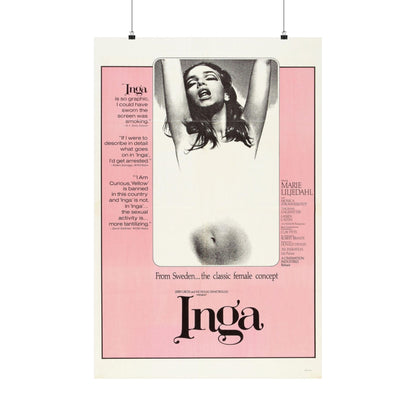 INGA 1968 - Paper Movie Poster-24″ x 36″-The Sticker Space