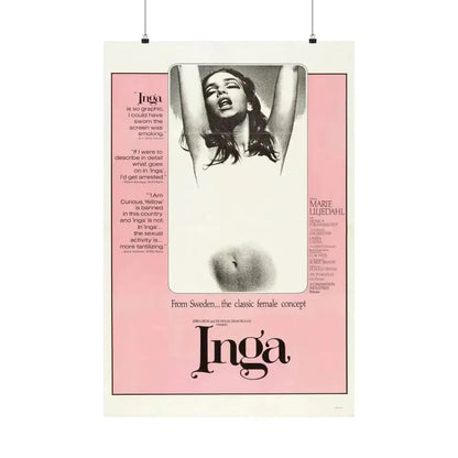 INGA 1968 - Paper Movie Poster - The Sticker Space