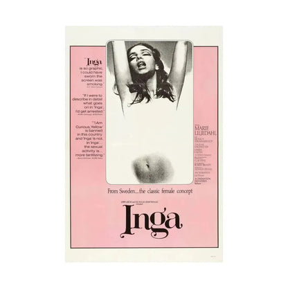 INGA 1968 - Paper Movie Poster - The Sticker Space
