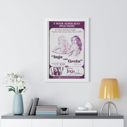 INGA AND GRETA + INGA 1968 - Framed Movie Poster-The Sticker Space