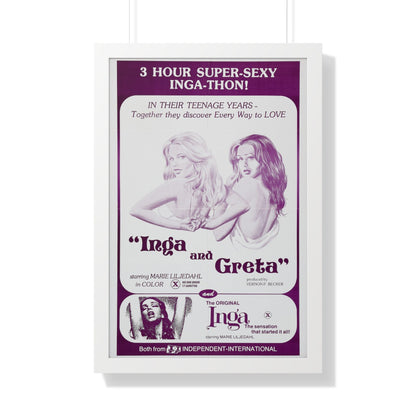 INGA AND GRETA + INGA 1968 - Framed Movie Poster-20" x 30"-The Sticker Space