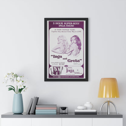 INGA AND GRETA + INGA 1968 - Framed Movie Poster-The Sticker Space