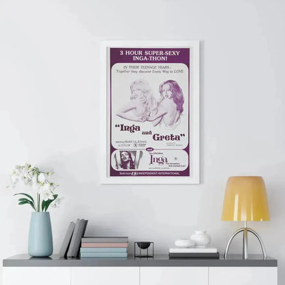INGA AND GRETA + INGA 1968 - Framed Movie Poster - The Sticker Space