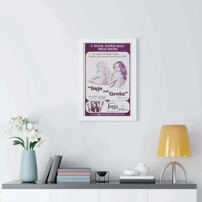 INGA AND GRETA + INGA 1968 - Framed Movie Poster - The Sticker Space