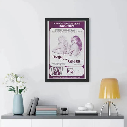INGA AND GRETA + INGA 1968 - Framed Movie Poster - The Sticker Space