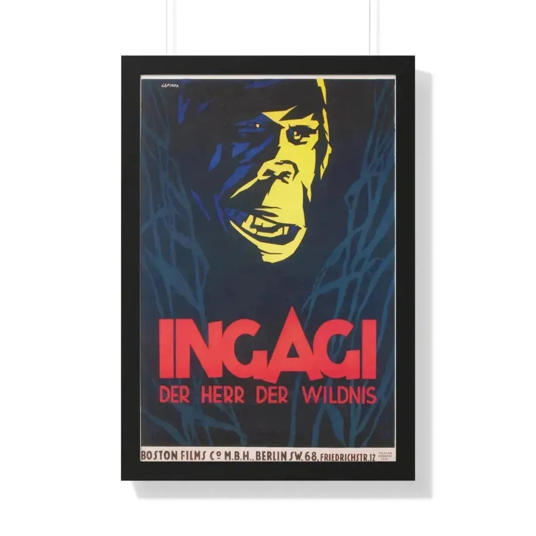 INGAGI 1930 - Framed Movie Poster 20" x 30" Black - The Sticker Space