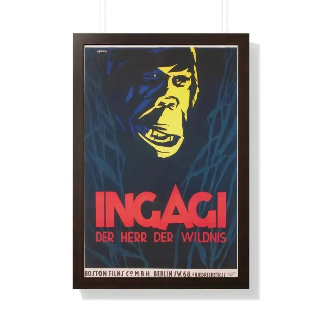 INGAGI 1930 - Framed Movie Poster 20" x 30" Walnut - The Sticker Space