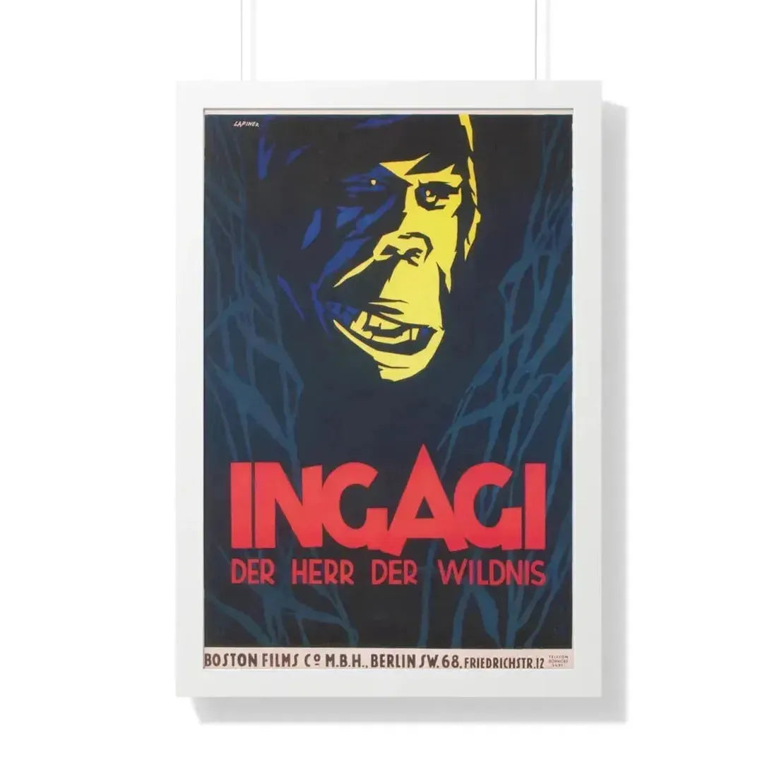 INGAGI 1930 - Framed Movie Poster 20" x 30" White - The Sticker Space