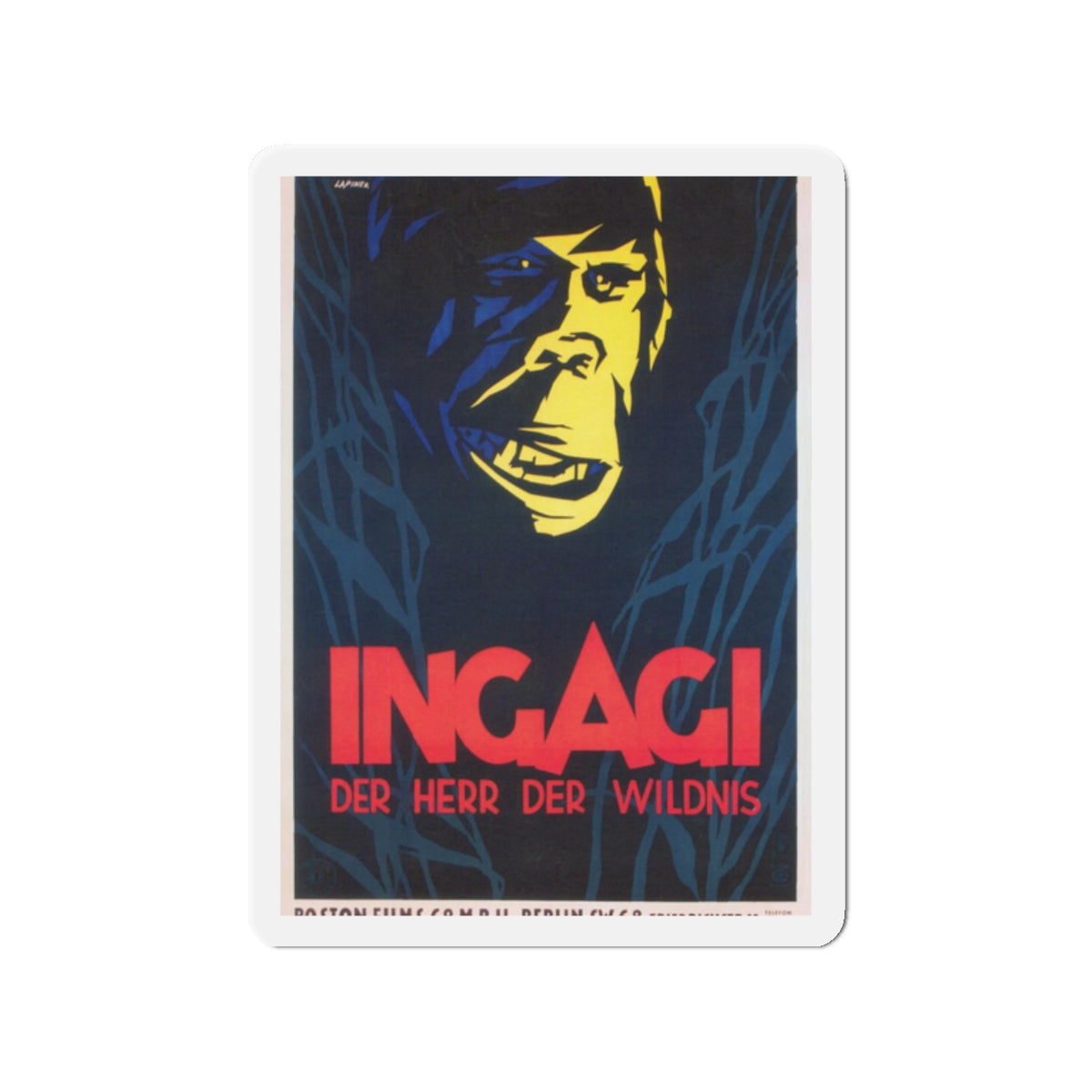 INGAGI 1930 Movie Poster - Refrigerator Magnet-2" x 2"-The Sticker Space