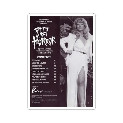 Ingrid Pitt #136 (Vintage Female Icon) STICKER Vinyl Kiss-Cut Decal 6 Inch White - The Sticker Space