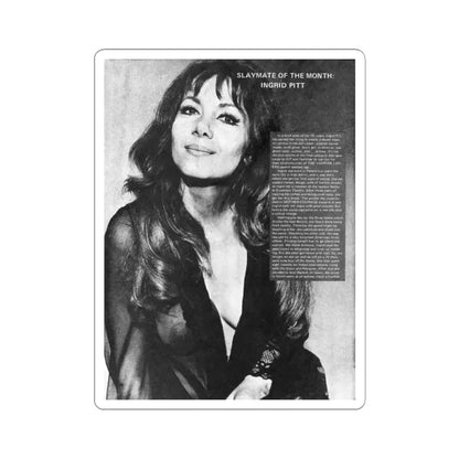 Ingrid Pitt #137 (Vintage Female Icon) STICKER Vinyl Kiss-Cut Decal 3 Inch White - The Sticker Space