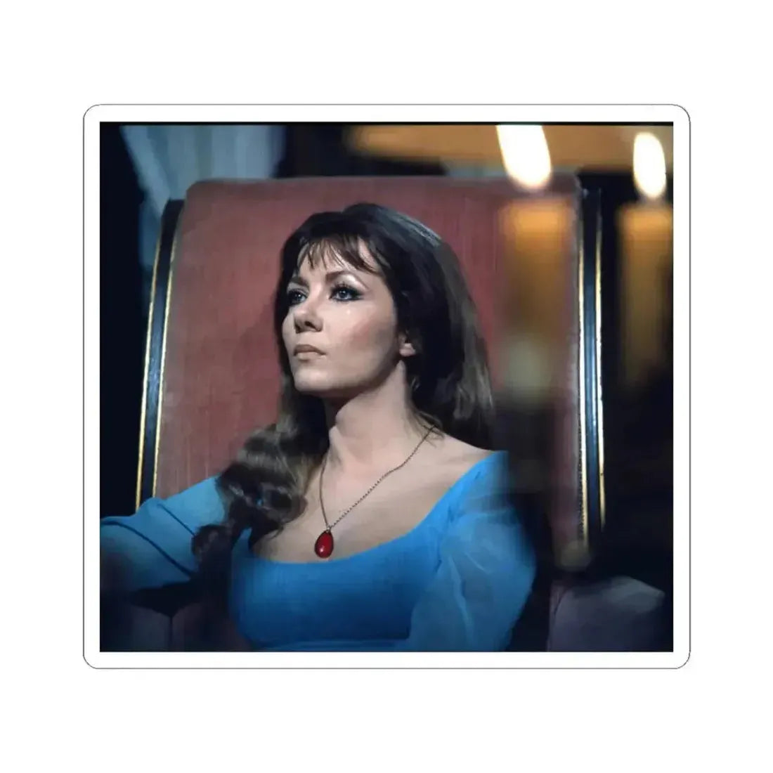 Ingrid Pitt #52 (Vintage Female Icon) STICKER Vinyl Kiss-Cut Decal 3 Inch White - The Sticker Space