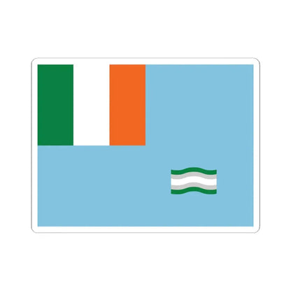 Inland Waterways Association of Ireland flag (Ireland) STICKER Vinyl Kiss-Cut Decal 4 Inch White - The Sticker Space