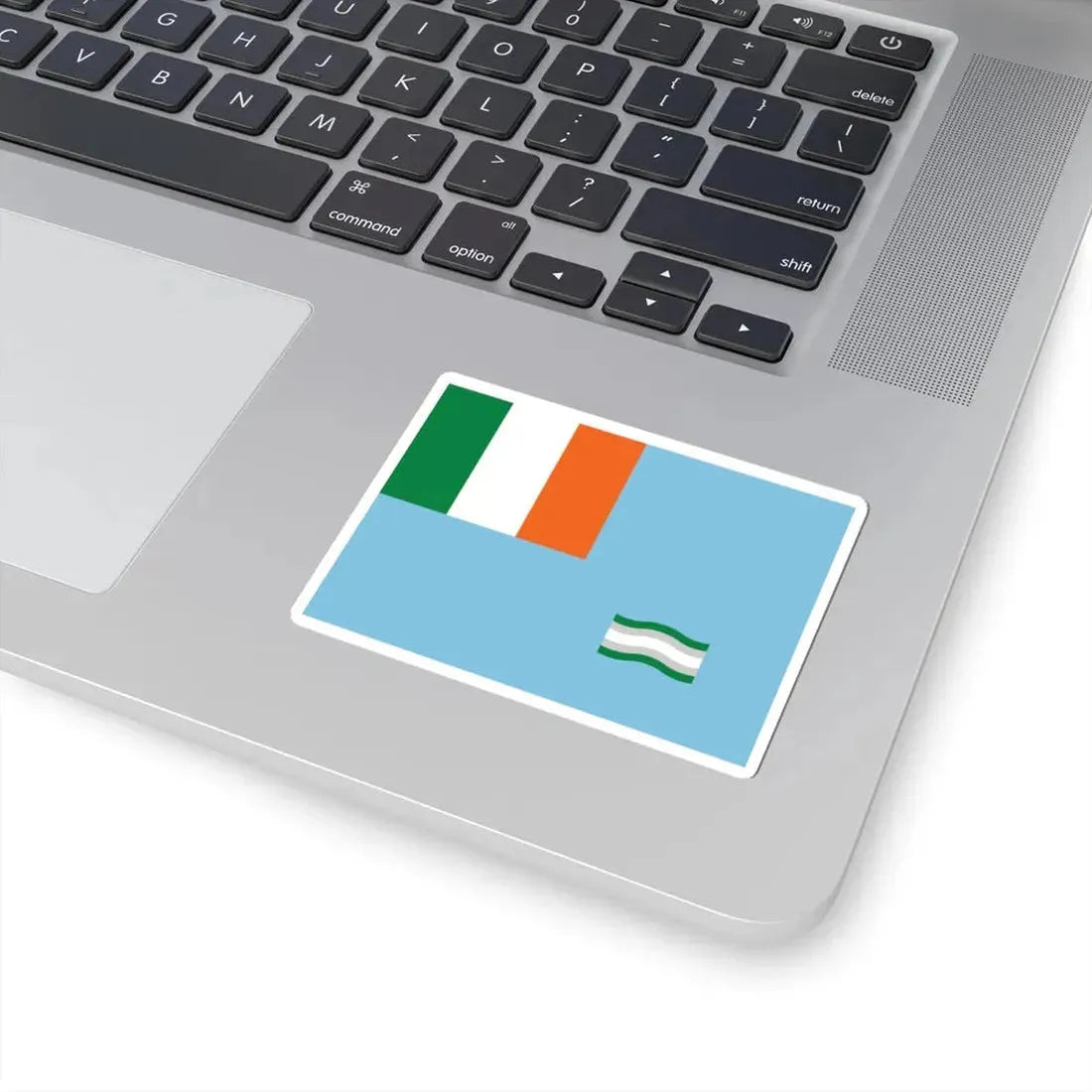 Inland Waterways Association of Ireland flag (Ireland) STICKER Vinyl Kiss-Cut Decal - The Sticker Space