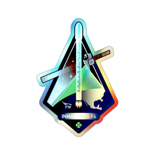 Inmarsat 5 F-4 (SpaceX) Holographic STICKER Die-Cut Vinyl Decal-6 Inch-The Sticker Space