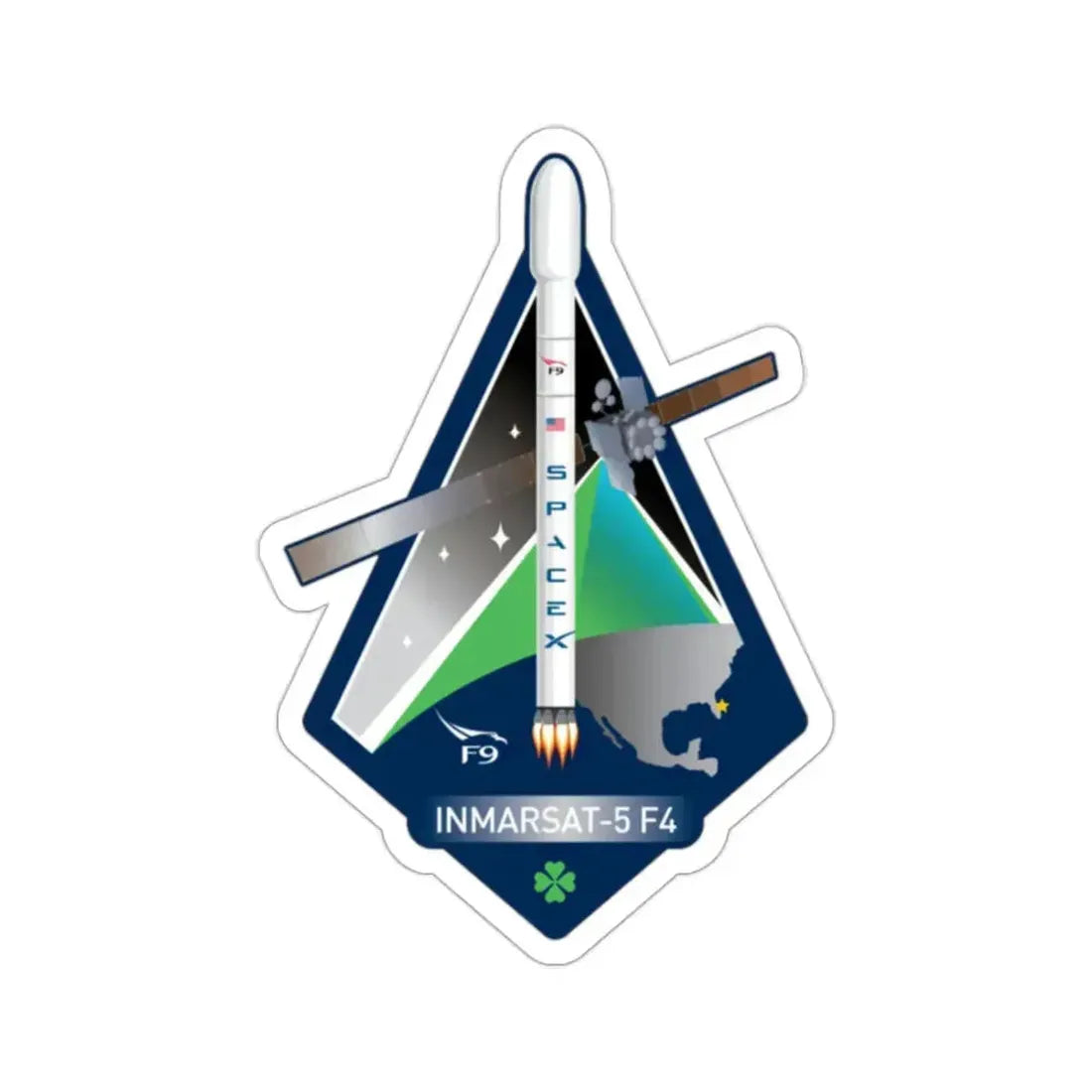Inmarsat 5 F-4 (SpaceX) STICKER Vinyl Die-Cut Decal 2 Inch - The Sticker Space