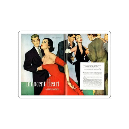 Innocent Heart, Today's Woman, September 1951 (Magazine Illustration) STICKER Vinyl Die-Cut Decal White Die-Cut 3 Inch - The Sticker Space
